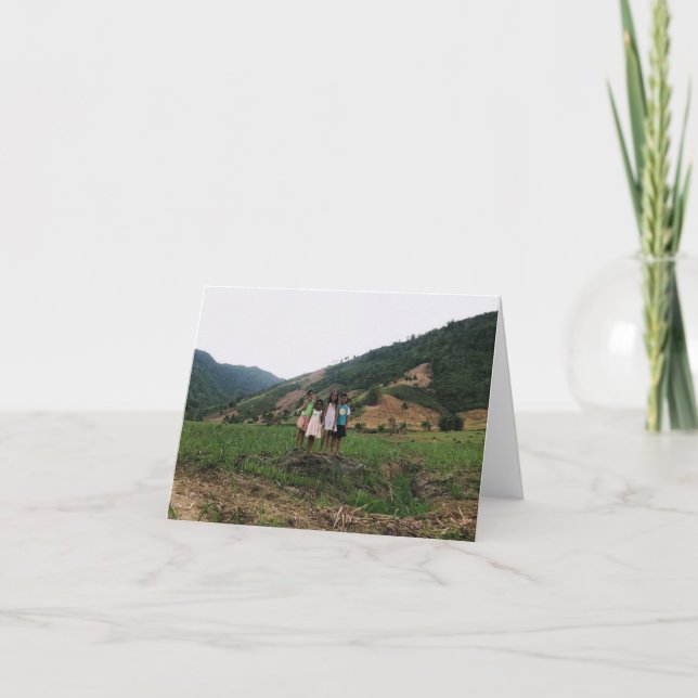 Filipino Farm Kids Dankeskarte