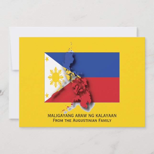 Filipino Flag FAPPY UNABHÄNGIGKEIT TAG Feiertagskarte (Vorderseite)