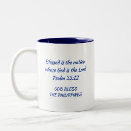 FILIPINO FLAG MAP Philippinen-Schrift Zweifarbige Tasse