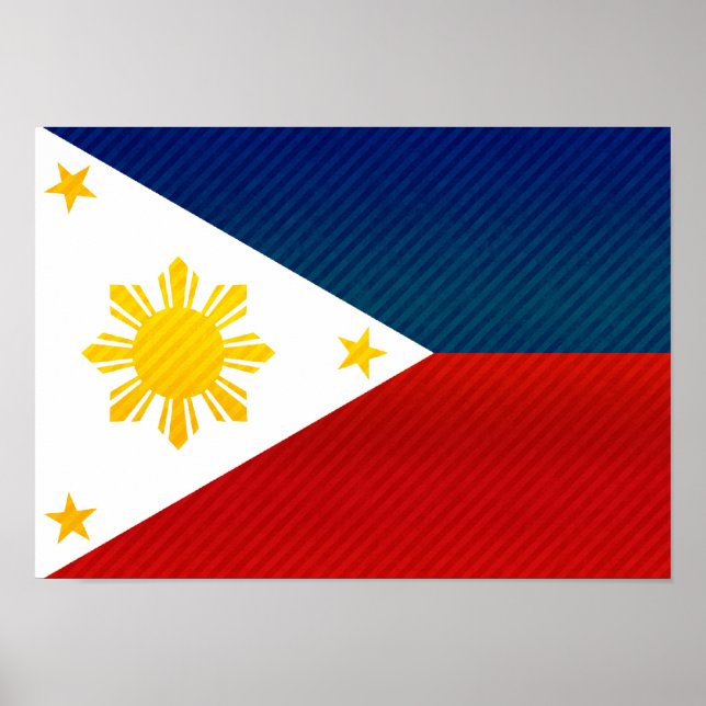 Filipino-Flagge Poster (Vorne)