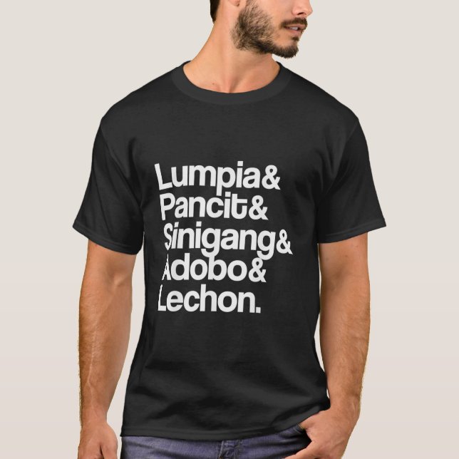 Filipino Food Lumpia Pancita Sinigang Adobo Lechon T-Shirt (Vorderseite)