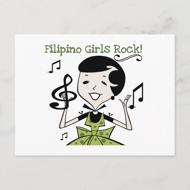 Filipino Girls Rock Postkarte (Vorderseite)