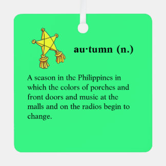 Filipino Herbst Personalisierbar Ornament Aus Metall