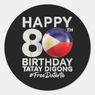 Filipino Heritage Duterte Patriots Outfits T-Shirt Runder Aufkleber