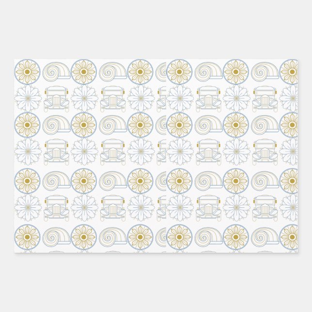 Filipino Inspired Wrapping Paper Geschenkpapier Set (Vorderseite)