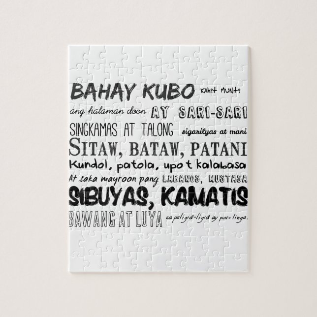 Filipino Kinderzimmer Rhyme Serie Puzzle (Vertikal)