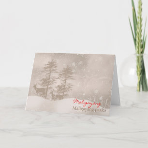 Filipino Language Happy Holidays Stilvolle Weihnac Feiertagskarte