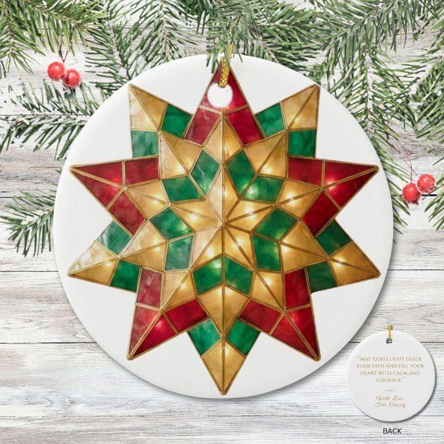Filipino Parol Christmas Blessing Keepsake Keramik Ornament (Von Creator hochgeladen)