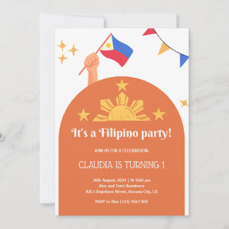 Filipino Party Einladung Geburtstagsessen einladen