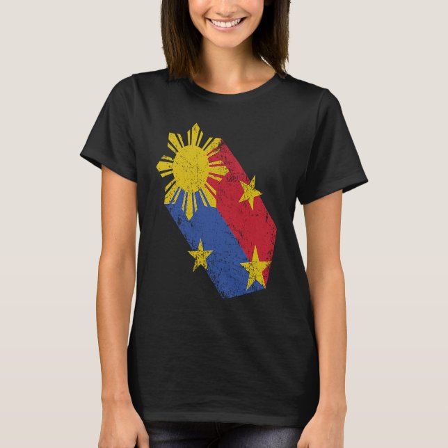 Filipino Pride Philippine Flag Proud Pinoy Pinay P T-Shirt (Vorderseite)