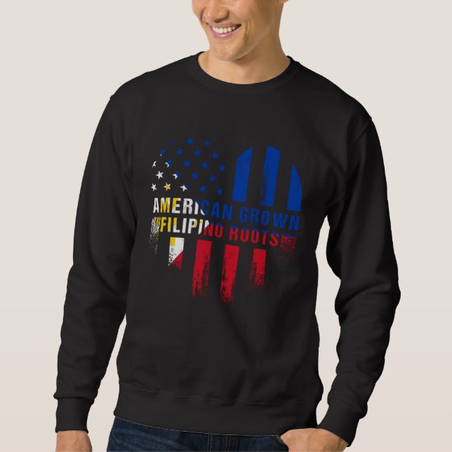 Filipino Roots American Grown Love Philippines Fla Sweatshirt (Vorderseite)