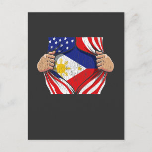 Filipino Roots Flag Flag Postkarte