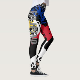 FILIPINO ROOTS Gray Letting Leggings