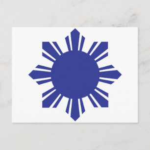 Filipino Sun - Blau Postkarte