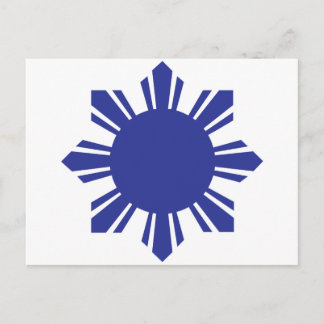 Filipino Sun - Blau Postkarte