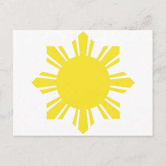 Filipino Sun - Gelb Postkarte