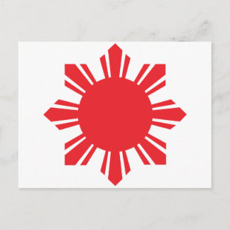 Filipino Sun - Red Postkarte