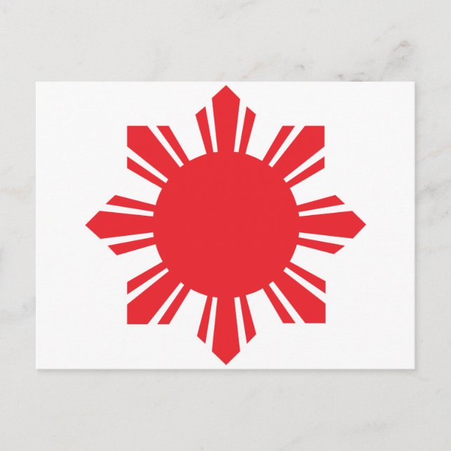 Filipino Sun - Red Postkarte (Vorderseite)