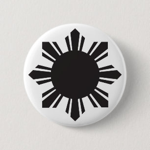 Filipino Sun - Schwarzes Button