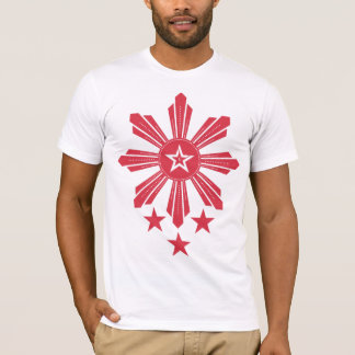 Filipino Sun und Sterne - Rot T-Shirt