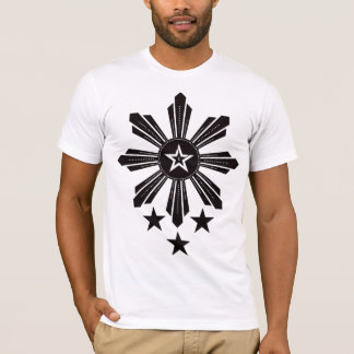 Filipino Sun und Sterne - Schwarzes T-Shirt