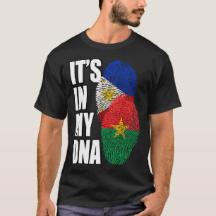 Filipino und Burkinabé-DNA-Flag Heritage T-Shirt