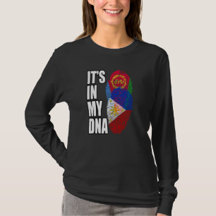 Filipino und Eritreisch Gemischt DNA Flagge Erbe T-Shirt