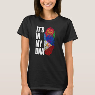 Filipino und Eritreisch Misch DNA Flagge Erbe T-Shirt