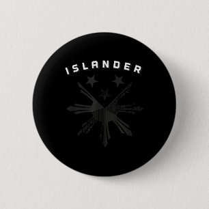 Filipino Warrior Hawaiian Polynesischer Stammestat Button