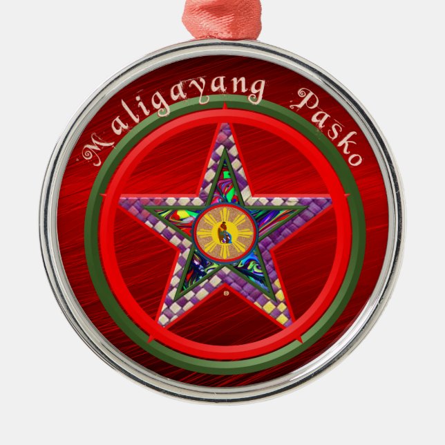 Filipino Weihnachtsfeier Ornament Aus Metall (Vorne)