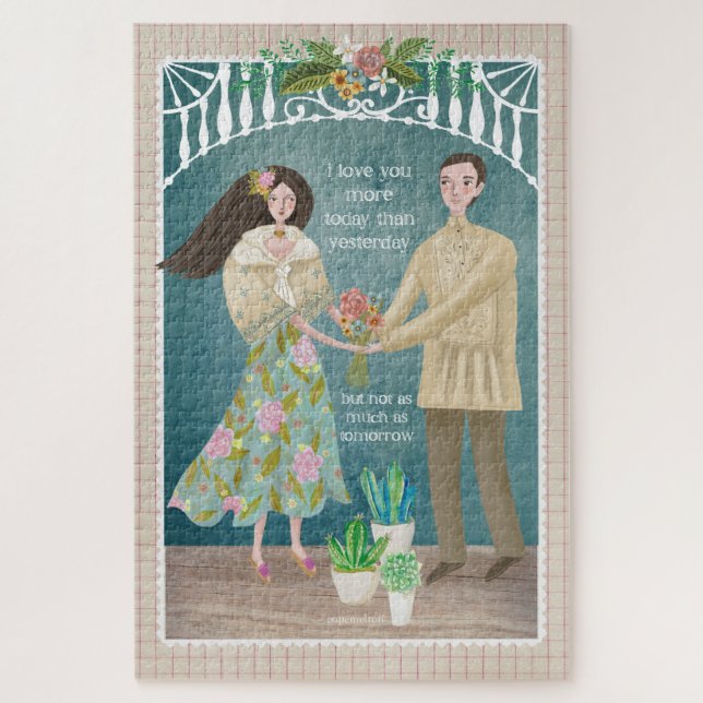 Filipinoisches Hochzeitspaarpuzzle Puzzle (Vertikal)
