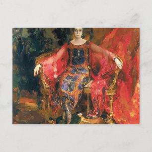 Filipp Malyavin - Portrait von Alexandra Balashova Postkarte