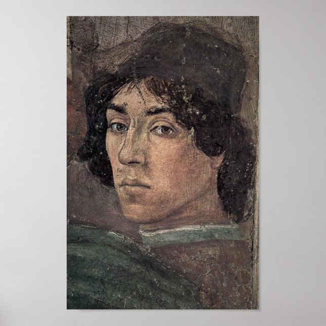 Filippino Lippi - Selbstporträt des Künstlers Poster (Vorne)