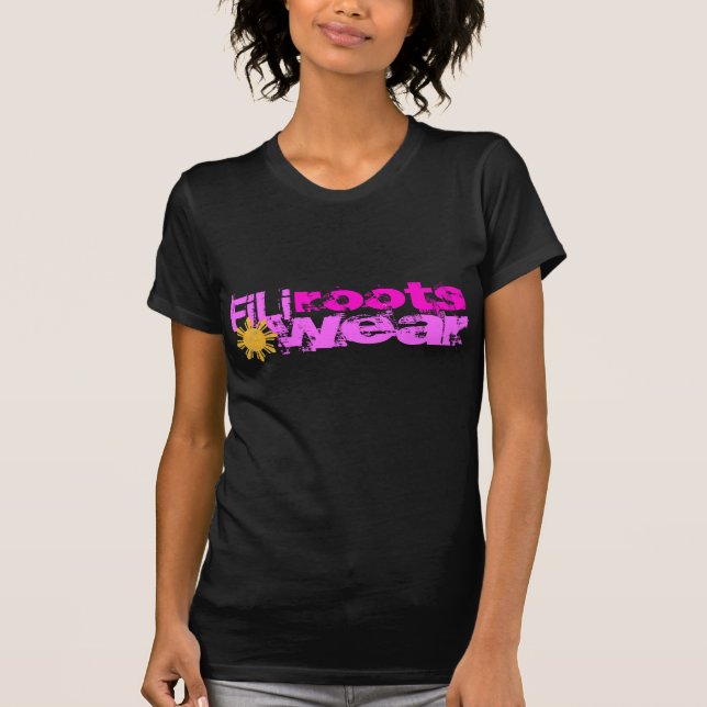 filirootswear Fingerschwarz-Damen T-Shirt (Vorderseite)