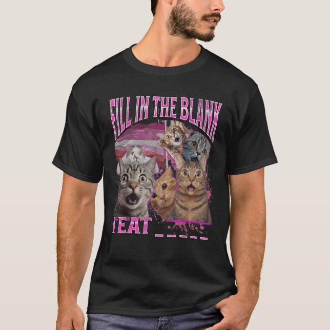 Fill In The Blanks Funny Cat Lesbian Pride LGBTQ P T-Shirt (Vorderseite)