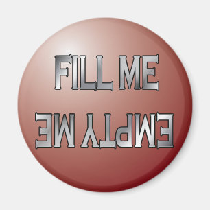 Fill me-Empty me roter Spülmaschinenmagnet Magnet