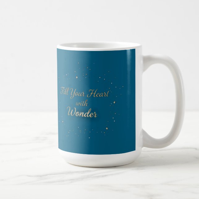Fill Your Heart With Wonder Elegant Christmas Mug Kaffeetasse (Rechts)