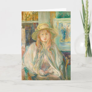 Fillette au Chapeau de Paille   Berthe Morisot Karte