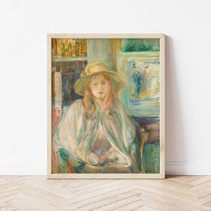 Fillette au Chapeau de Paille Berthe Morisot Poster