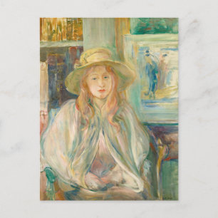 Fillette au Chapeau de Paille   Berthe Morisot Postkarte