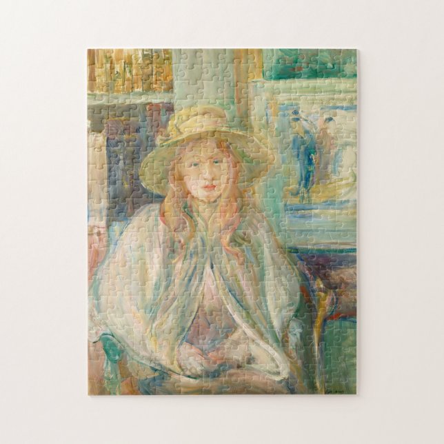 Fillette au Chapeau de Paille | Berthe Morisot Puzzle (Vertikal)