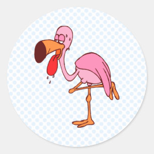 Fillip Flamingo Runder Aufkleber
