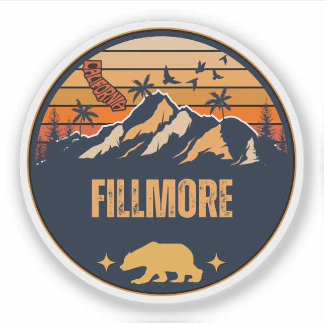 Fillmore, Kalifornien Aufkleber (Vorderseite)