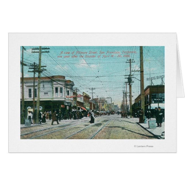 Fillmore Street View 1 Jahr nach Feuer 1906 (Vorderseite (Horizontal))