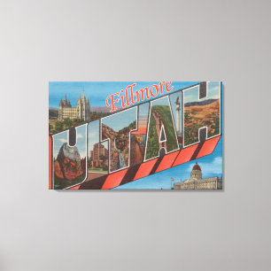 Fillmore, Utah - große Buchstabe-Szenen Leinwanddruck