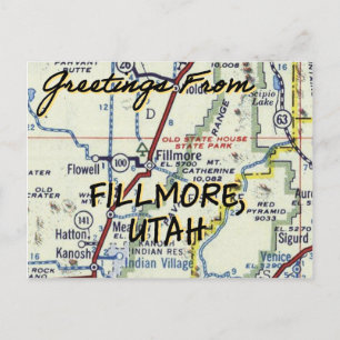 Fillmore Utah Vintag Postkarte