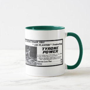 Film-Anzeigen-Tasse Tyrone-Powers 1917 Vintage Tasse