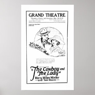 Film-Anzeigenplakat des Mary-Meilen-Münzenprägers Poster