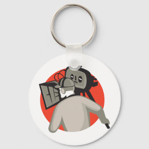 Film-Crewkameramann-Filmkamera Schlüsselanhänger