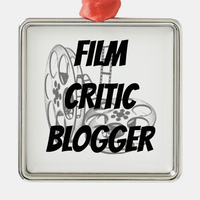 Film Critic Blogger Silbernes Ornament (Vorne)